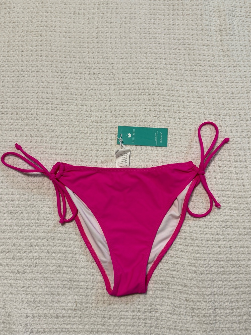 Adjustable Side-Tie Bikini Bottom in Hot Pink